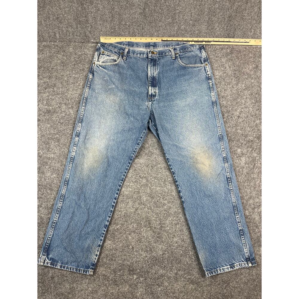 Red Kap Jeans Mens 42x30 Light Wash Straight Leg‎ Workwear Denim Pants Durable